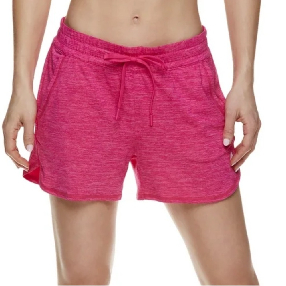 Reebok Pink Athletic Shorts with Elastic Waistband